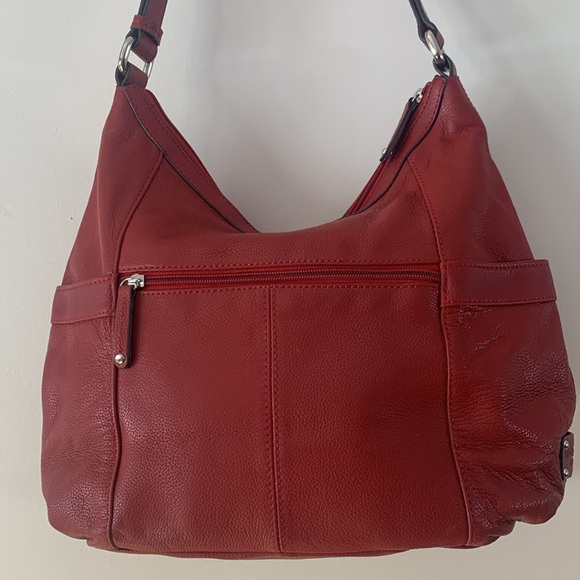 NWOT Tignanello red genuine leather hobo lab - Picture 8 of 8